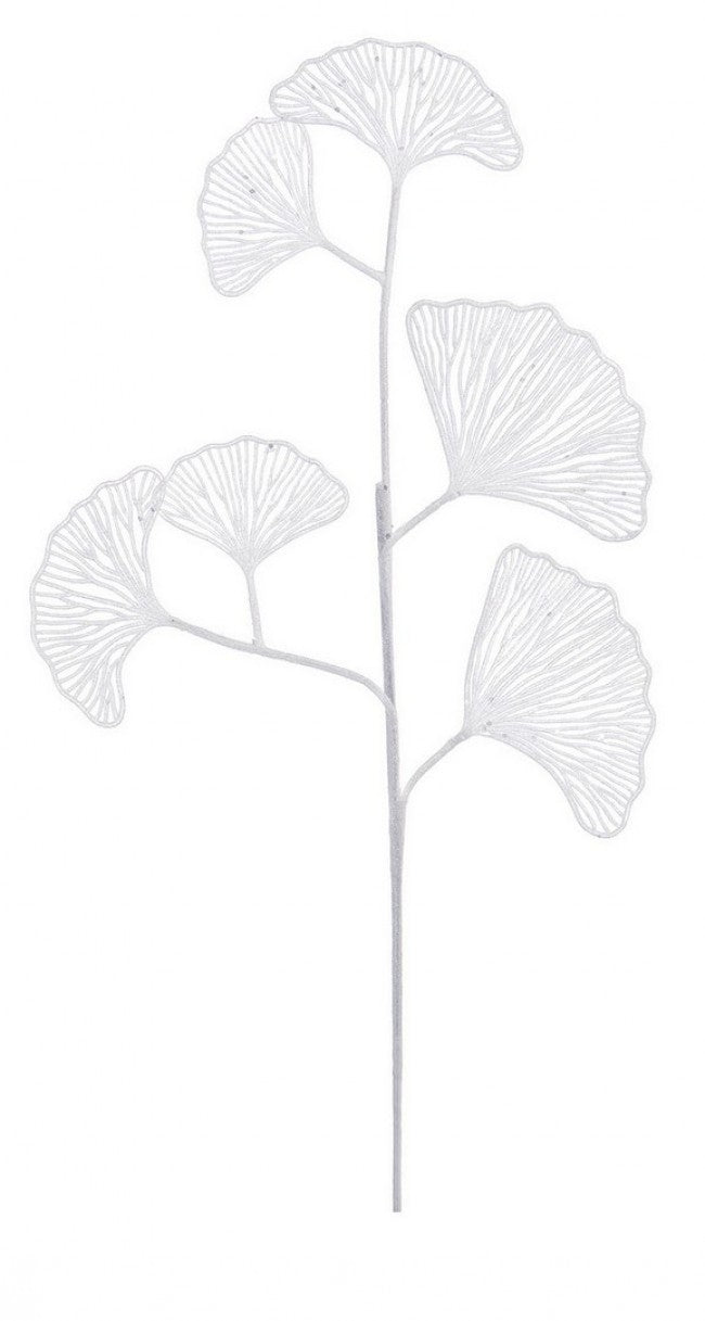 12x Ramo Ginkgo Biloba X6 Bianco H60Cm