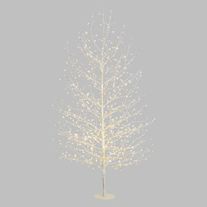 Albero Ramo TIGLIO Bianco H170cm 784 MicroLED FlashLED 4m+ø105xH170cm Luci di Natale