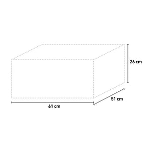 Vasca Lavatoio Lavanderia in Resina Vasca Staffe Tavola 60x50x26cm