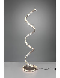 Lampada Da Terra Moderna Yara Spirale Nichel Led Dimmer Trio Lighting