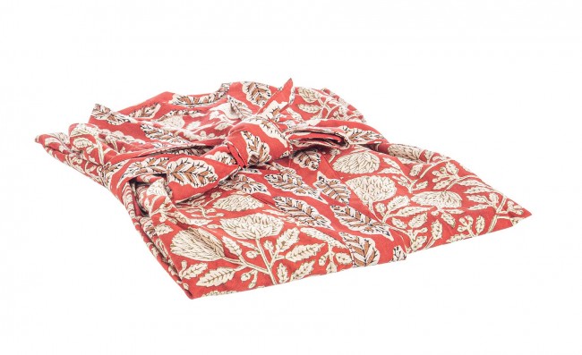 3x Kimono rosso con foglie e fiori - taglia unica