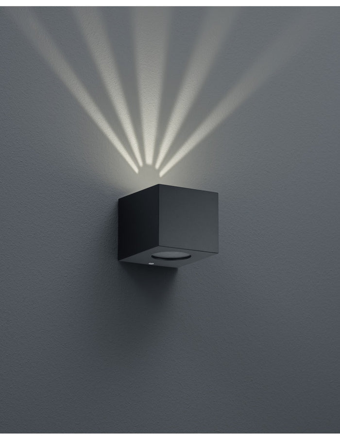 Applique Biemissione Da Esterno Cordoba Led Dimmerabile IP44 Nero Trio Lighting