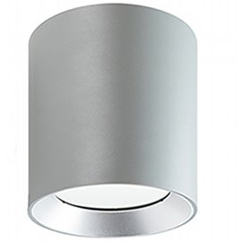 Lampada da soffitto in alluminio pressofuso, diffusore in vetro trasparente, 40W, 4240 lumen, luce calda alluminio