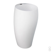 Lavabo autotrascinante Cloud con foro per rubinetto - Bianco alpino