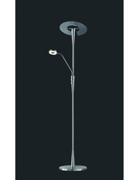 Piantana Led Con Luce Spot da Lettura Dimmerabile Quebec Nichel Trio Lighting