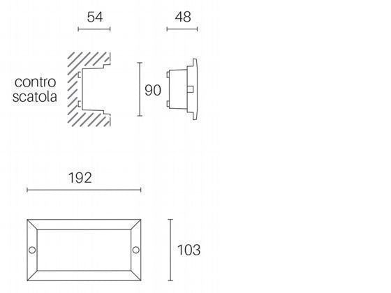 Incasso Aperto 10W Led 4000K  linea escape  nero