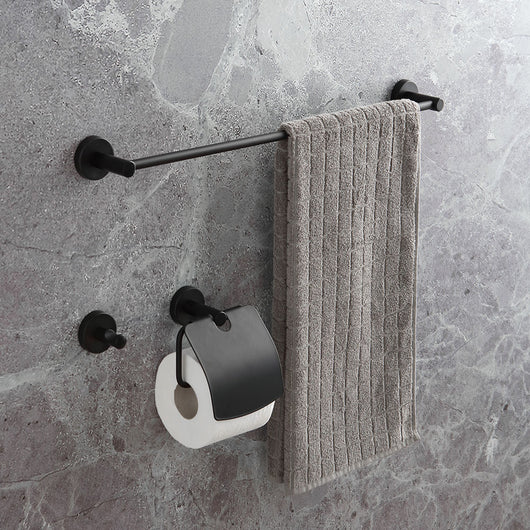 Set 3 accessori bagno nero opaco