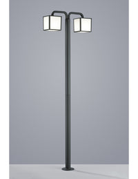 Lampione da Giardino 2xE27 Cubango Antracite IP54 Trio Lighting