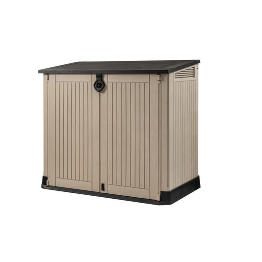 Box porta attrezzi STORE IT OUT  in resina  Beige-Marrone 132x71,5xh.113,5 cm