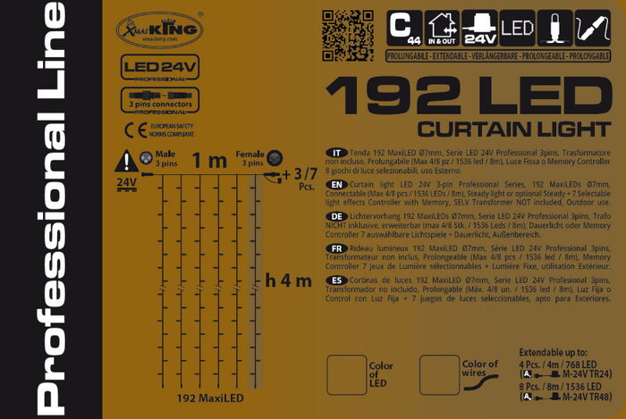 Tenda X24V 192 Maxi LED 100 x H400cm - C44