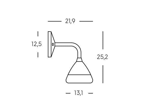 Lampada da parete in alluminio pressofuso, diffusore in acrilico, 20W, 1955 lumen, luce naturale tortora