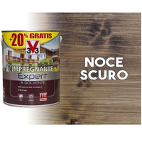 Impregnante a solvente protettivo per legno Expert noce  scuro 3 litri