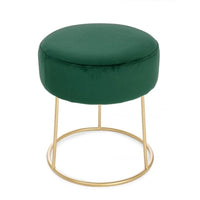 Pouf clarissa verde oro cm 35 x 40 h