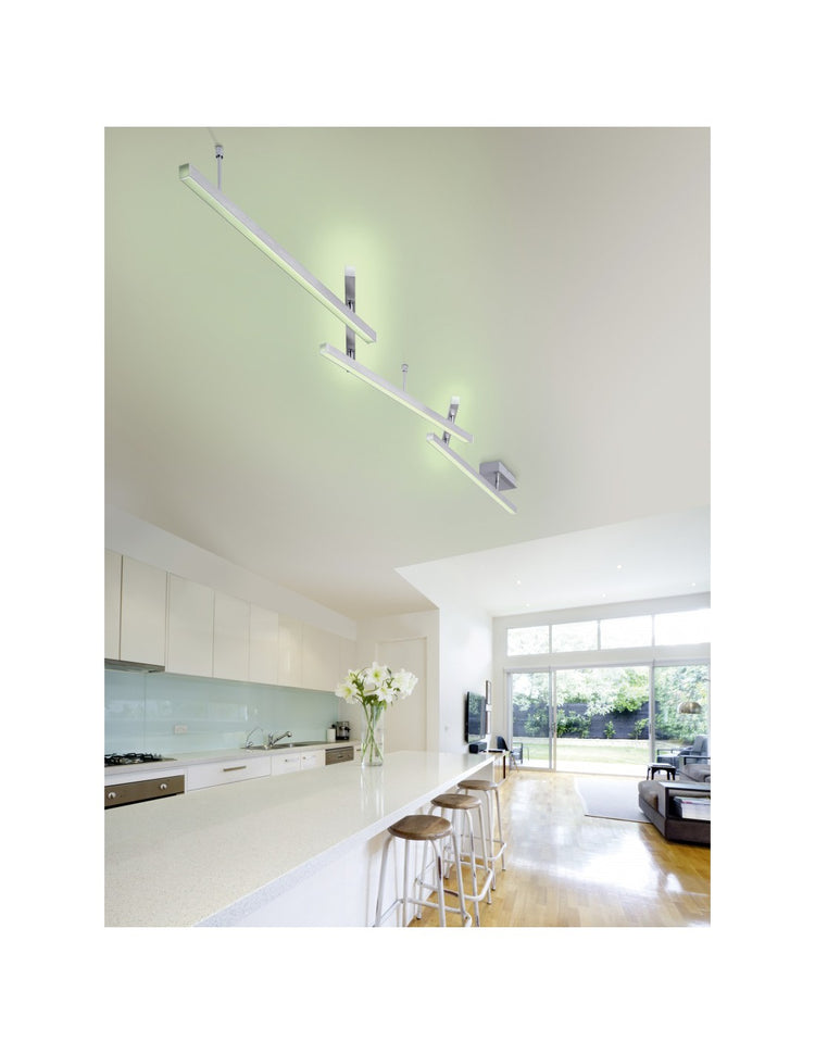 Plafoniera Bacchette Emissione Led RGB Diretta e Indiretta Melby Smart Control Trio Lighting