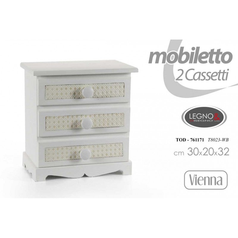 Mobiletto multiuso basso Vienna cm 30 x 20 x 31