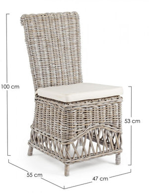 Sedia con Intreccio Warna rattan interno esterno