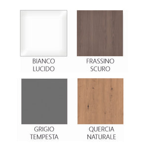 Mobile bagno sospeso Dearum in frassino scuro - cm 80 x 45 x 52