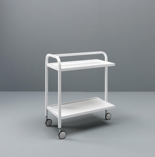 Carrello portabevande in metallo bianco 40x75x80h cm