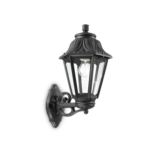 Lampada da parete Dafne AP1, nera, L220xH450xP275mm