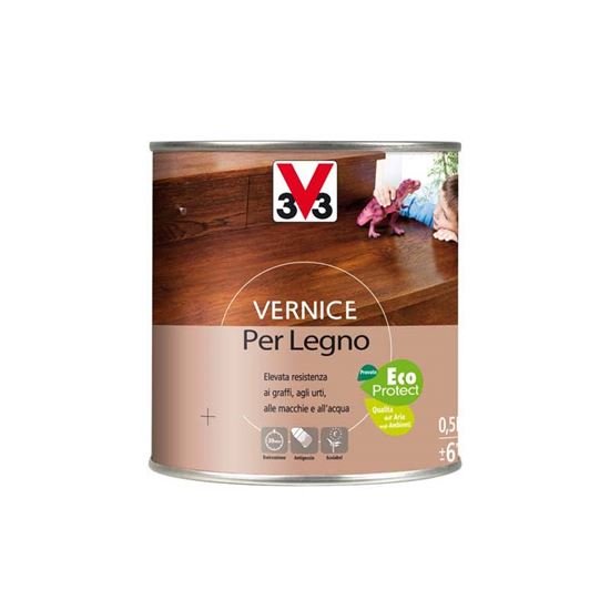 Vernice Satinata per Legno V33 da 0,5L