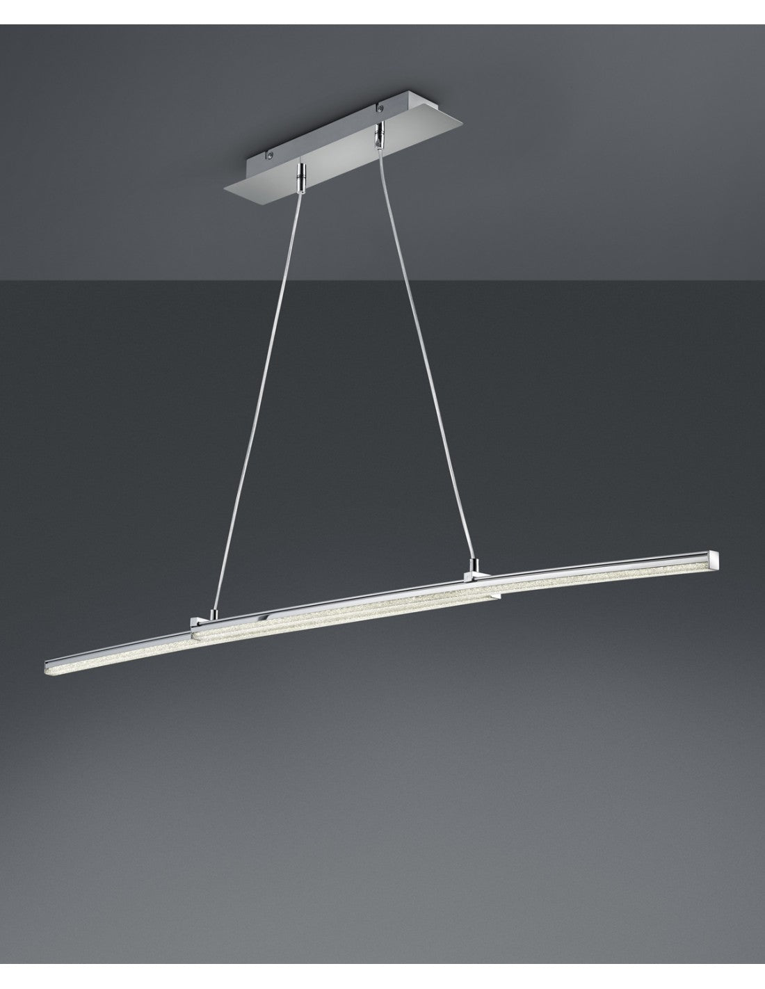 Sospensione Moderna Spread Led Dimmerabile Cromo L140 cm Trio Lighting