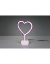 Lampada Da Tavolo Moderna Heart Led Rosa L20 cm Cuore Trio Lighting