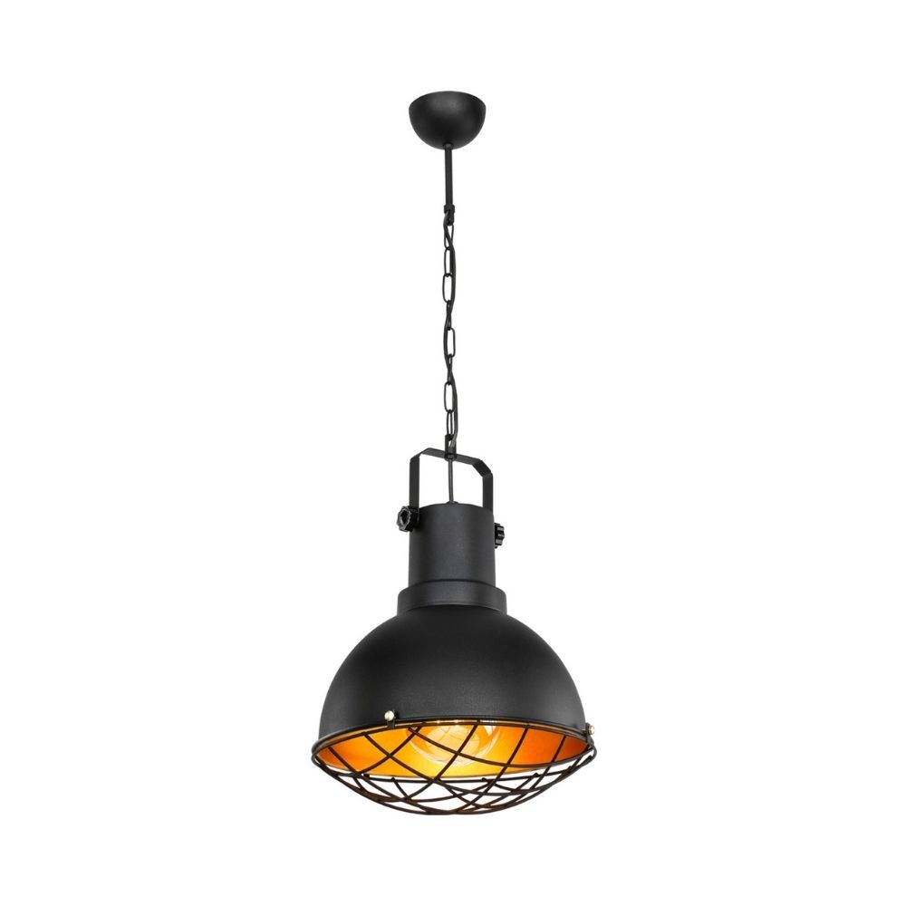 Lampada a sospensione Tonya ASZ1187 stile industriale nero EFFEZ