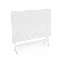 Tavolo per esterno in alluminio Bianco ELIN 110x70x h71 cm