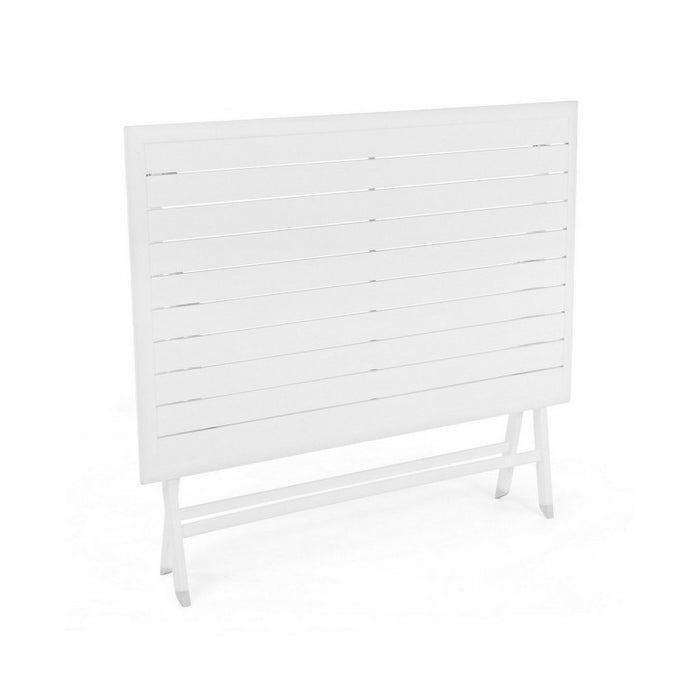 Tavolo per esterno in alluminio Bianco ELIN 110x70x h71 cm