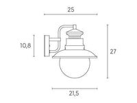 Applique In Basso E27  linea calipso  caffe'