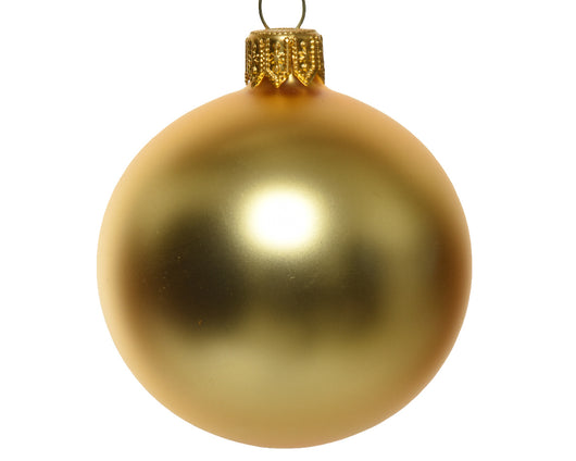 Pallina di Natale Vetro opaco a pallina colore oro chiaro ø 6cm