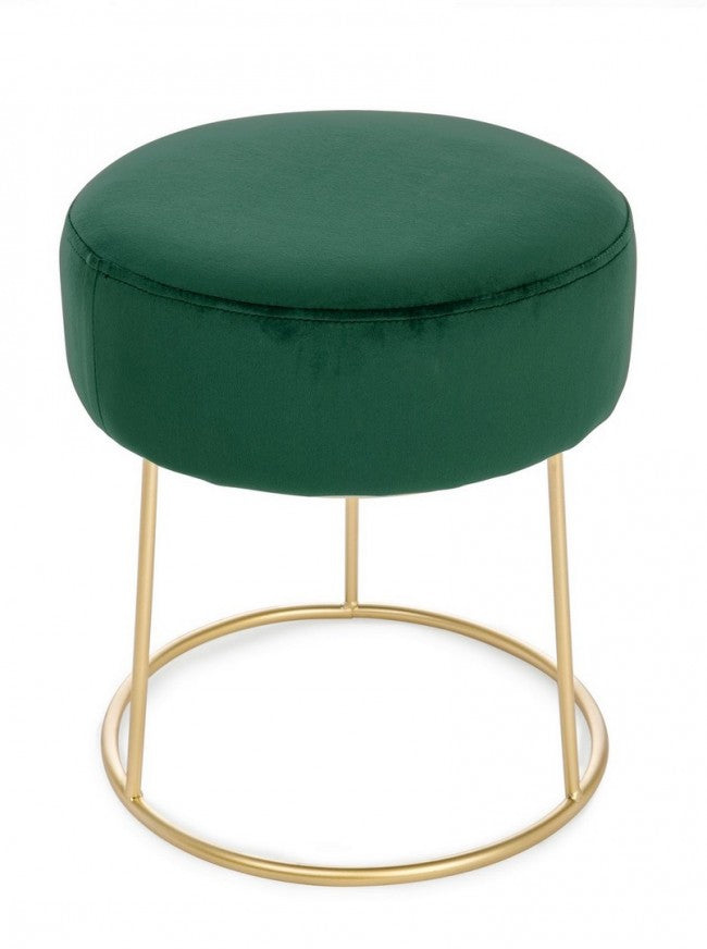 Pouf clarissa verde oro cm 35 x 40 h