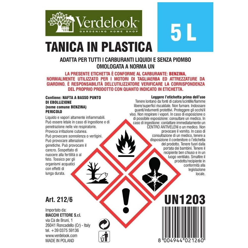 TANICA PLASTICA C-BOCCAGLIO LT5
