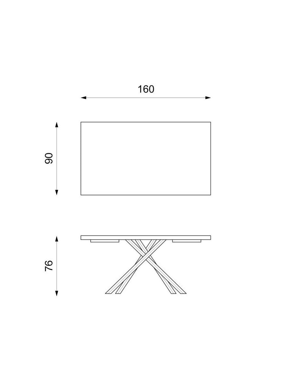 Tavolo Fisso 160 x 76 H cm - Spike