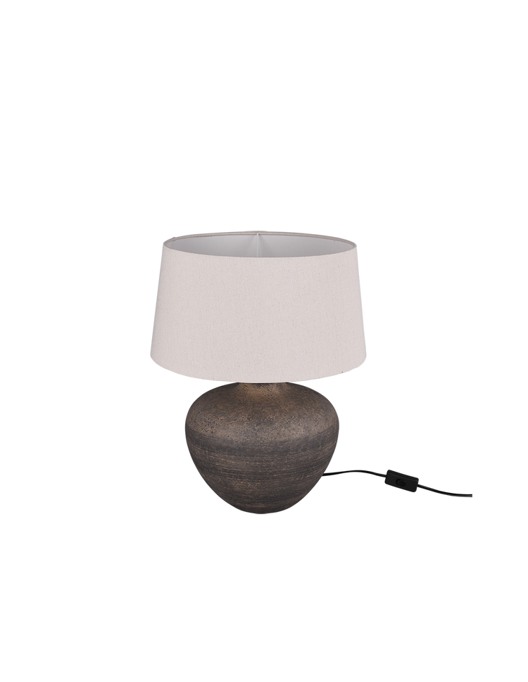 Lume Base Ceramica Paralume Sabbia Lou Ø38 cm Trio Lighting