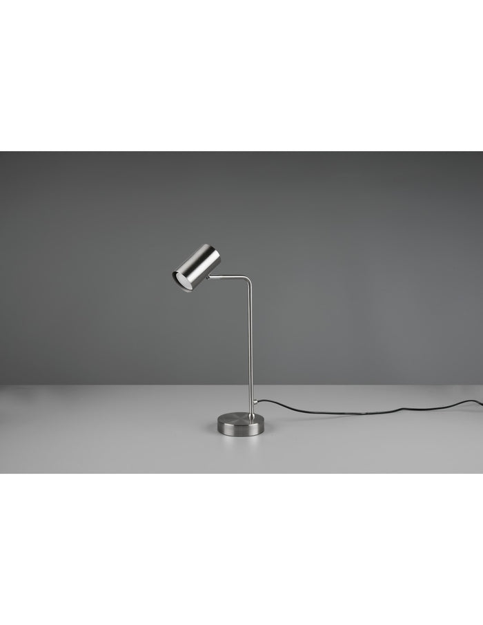 Lampada Da Tavolo Marley Nichel Spot Cilindro H45 Trio Lighting