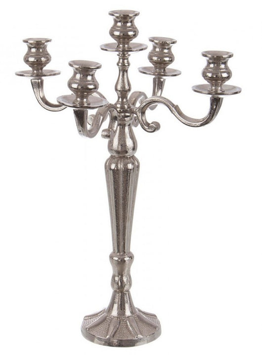 Candelabro Laryn 5Fuochi Argento H52