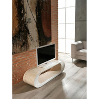 Tavolino moderno porta tv pietra beige cm 130 x 35 x h 35