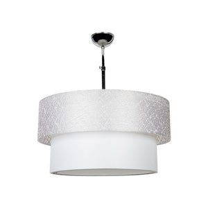 Lampada a sospensione Polo MDL2749 in tessuto grigio EFFEZ