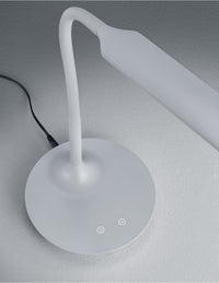 Lampada Moderna per Scrivania Braccio Flessibile Led Touch Polo Grigio Trio Lighting