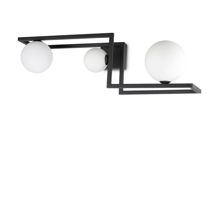 Lampada da soffitto nero L 686 x H 250 x P 200 mm