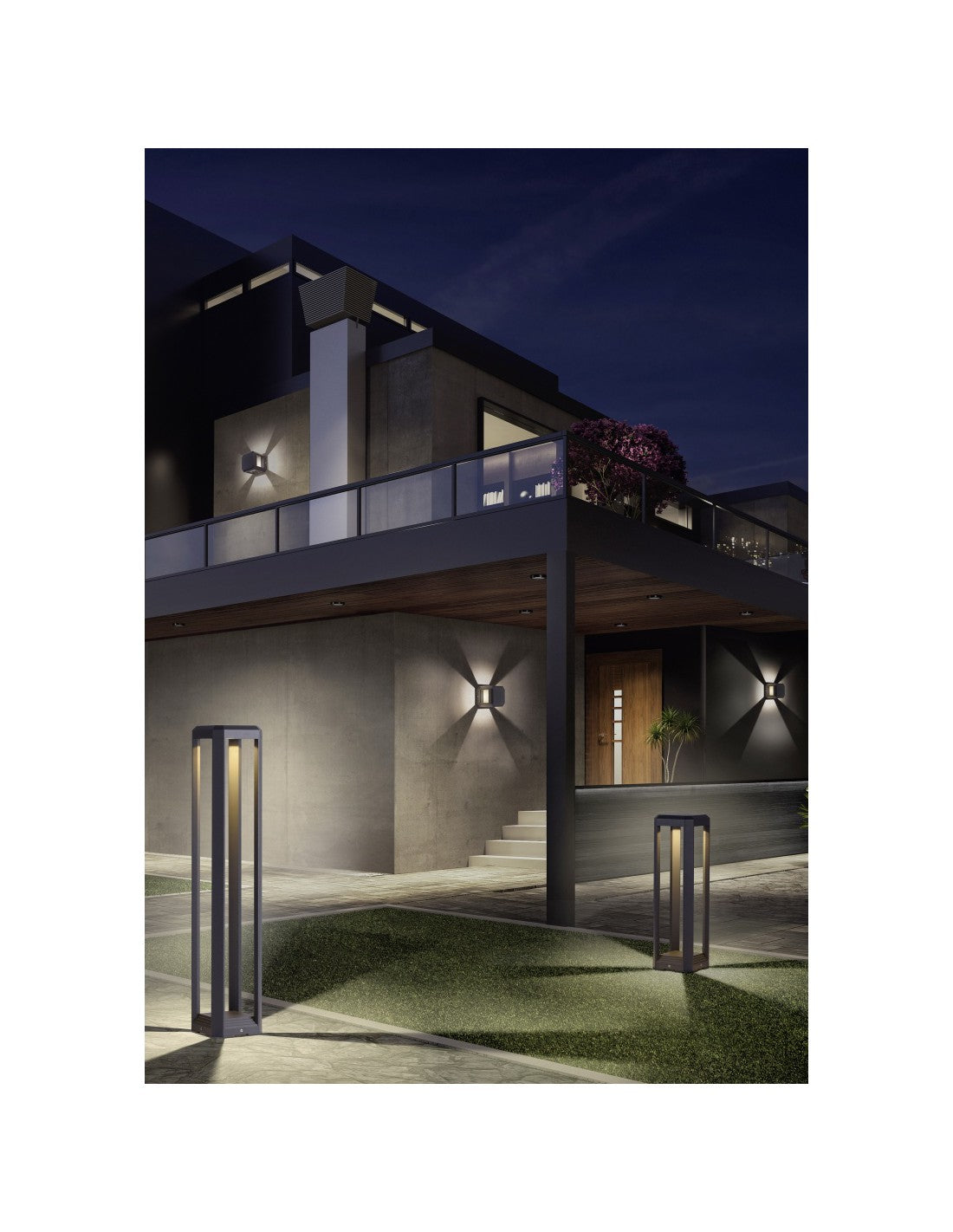 Palo Alto Led da Giardino Logone Antracite IP65 H80 cm Trio Lighting