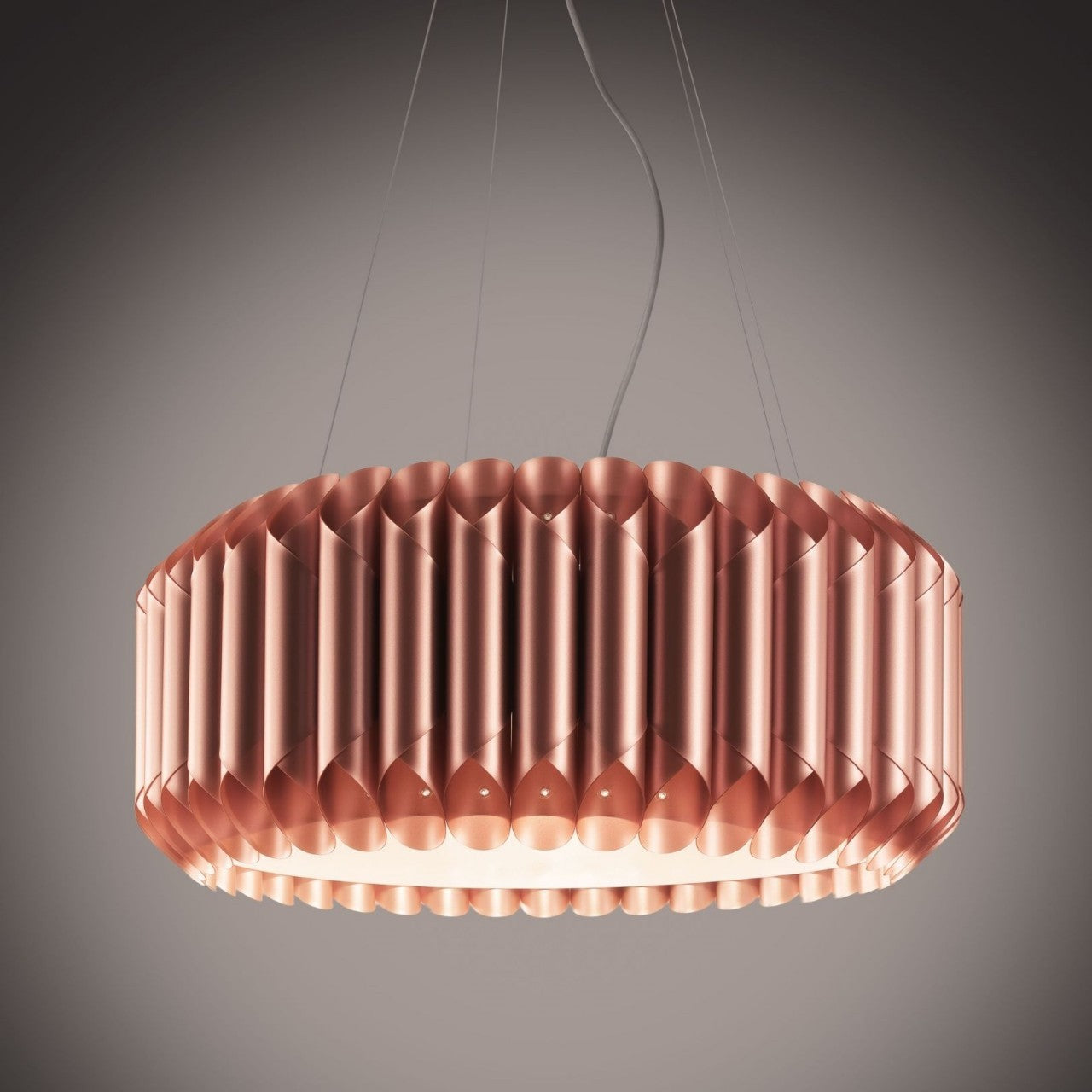 Sospensione 5 Luci Copper in Metallo Cromato Cm. 60 x 31h