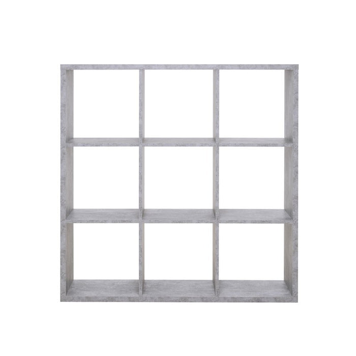 Libreria cubo 9 scomparti colore cemento 107x33xh.107 cm EFFEZ