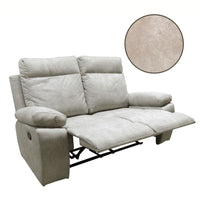 Divano Milano 2 posti 2 recliner manuali beige