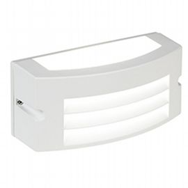 Applique in alluminio pressofuso con diffusore in termoplastico opalino - Luce calda 3000°K - 10W - 840 lumen bianco