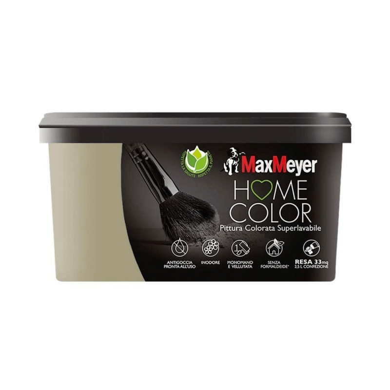 Idropittura Superlavabile Home Color Fango 2,5 Lt Max Meyer