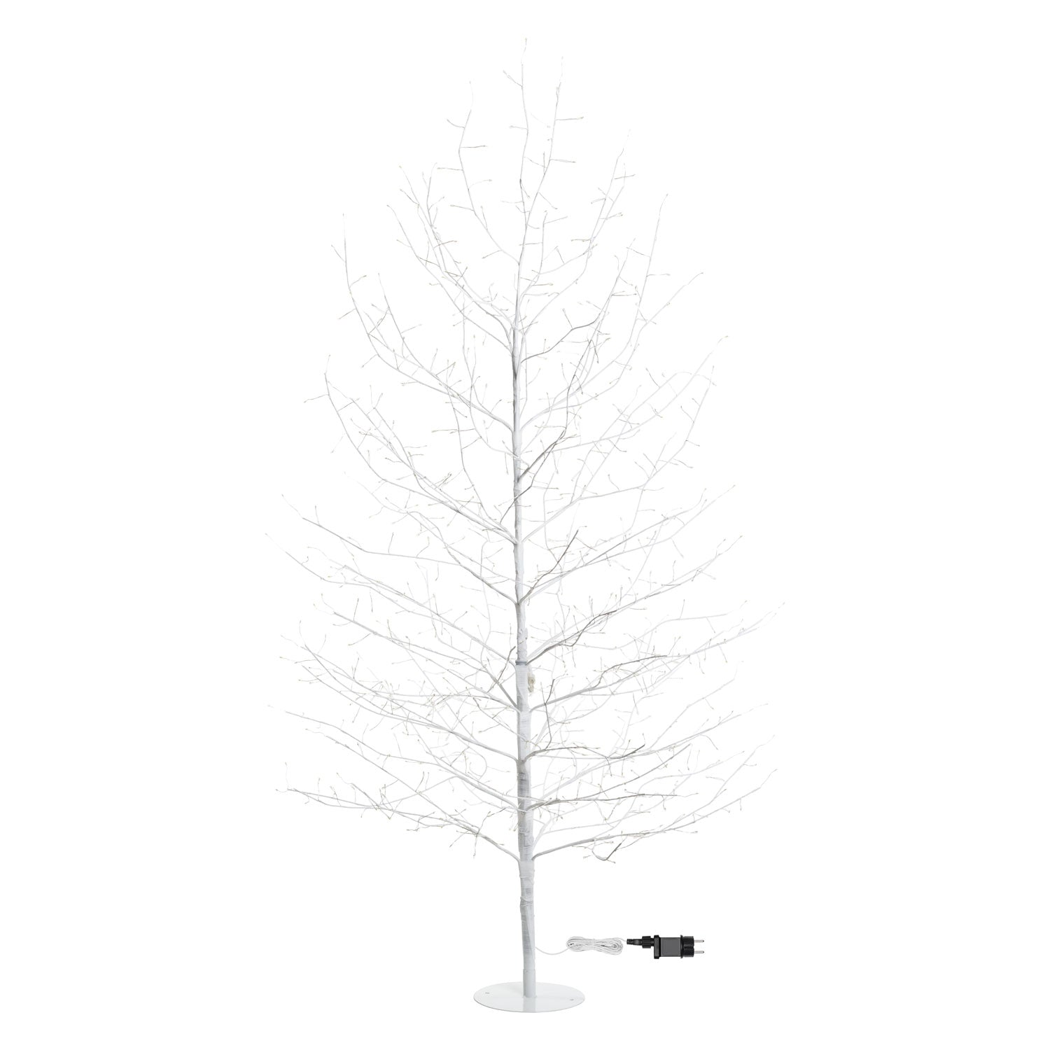 Albero Ramo TIGLIO Bianco H170cm 784 MicroLED FlashLED 4m+ø105xH170cm Luci di Natale