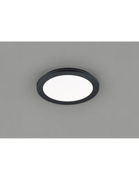 Plafoniera Rotonda Camillus Led Dimmerabile Nero IP44 Ø26 cm Trio Lighting