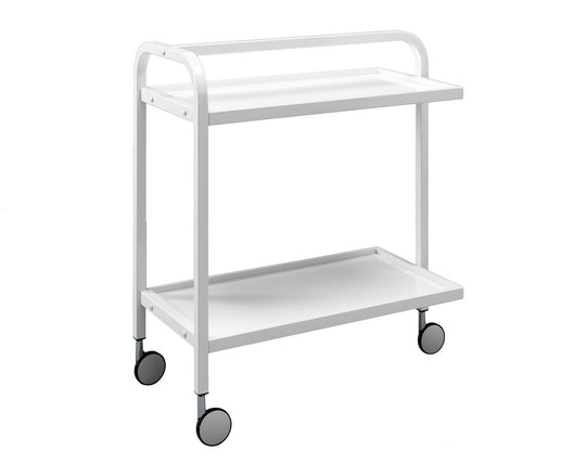 Carrello portabevande in metallo bianco 40x75x80h cm